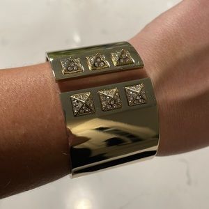Victoria’s Secret, Gold cuff bracelet with Rhinestones, great condition